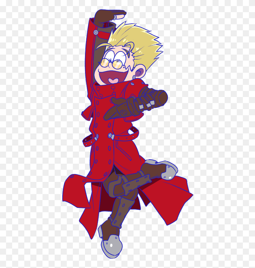 434x824 Thelamebat Asked If I Could Post The Vash Image That Cartoon, Clothing, Apparel, Footwear HD PNG Download