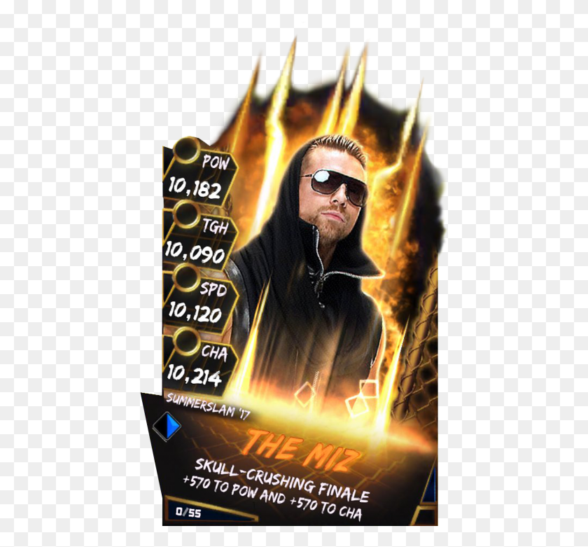 442x721 Themiz S3 15 Summerslam17 Fusion Wwe Supercard, Sunglasses, Accessories, Accessory HD PNG Download