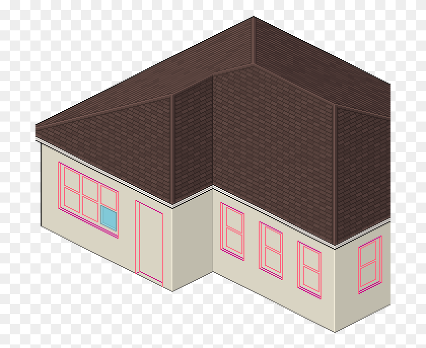 701x627 Then We Can Start Adding Color Pixel House Side View, Building, Architecture, Outdoors Descargar Hd Png