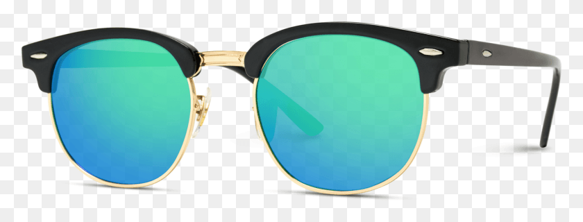 1971x657 Theo Half Frame Polarized Lens Horn Rimmed Sunglasses Ray Ban Clubmaster, Accessories, Accessory, Goggles HD PNG Download
