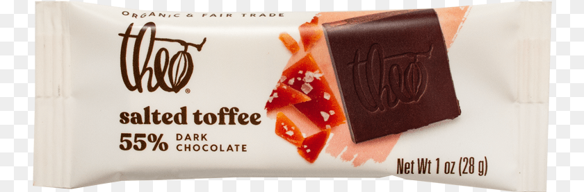 749x277 Theo Salted Toffee 55 Dark Chocolate 1 Oz Chocolate Bar, Dessert, Food PNG