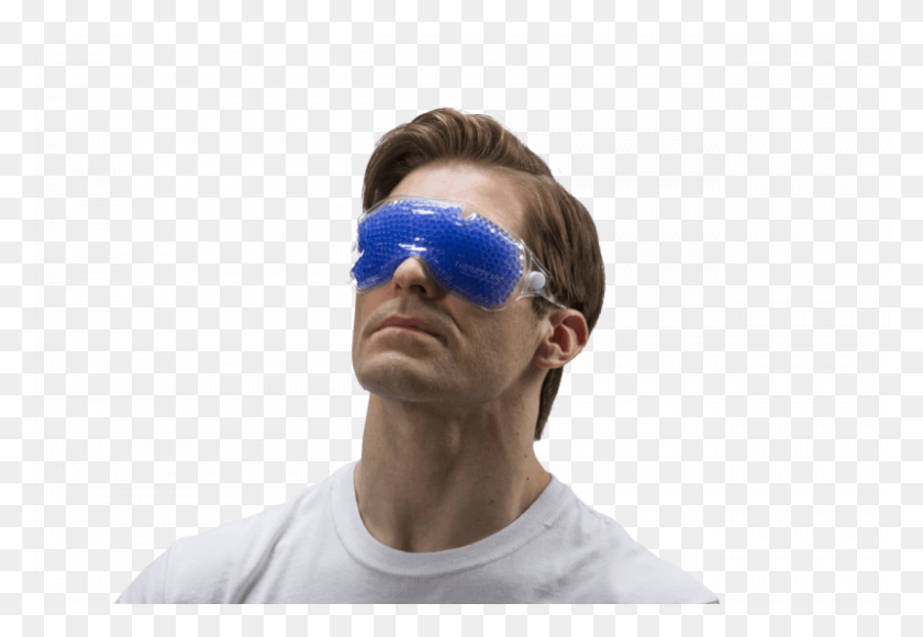 801x534 Therapearl Eye Ssential Mask In Use Man, Person, Human, Sunglasses HD PNG Download