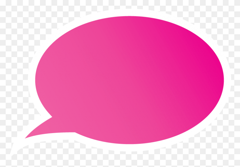 789x532 There Is 20 Speech Bubble Free Cliparts All Used For Pink Speech Bubble Transparent Background, Oval, Balloon, Ball HD PNG Download