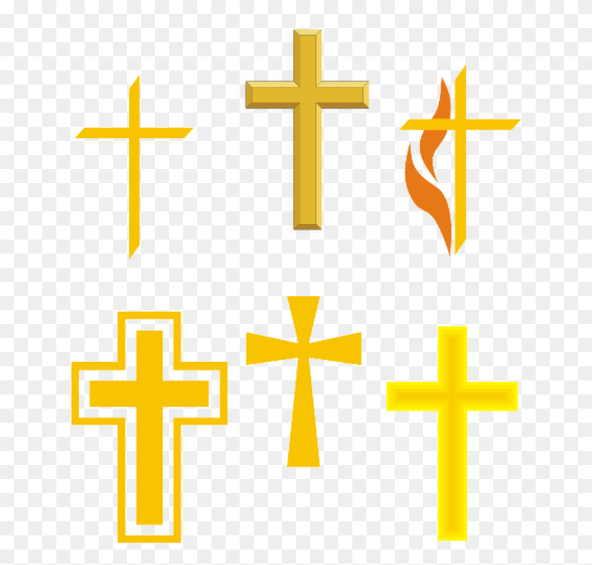 640x742 There Is 45 Glowing Wooden Cross Free Cliparts All Protestant And Catholic Symbols, Symbol, Crucifix HD PNG Download