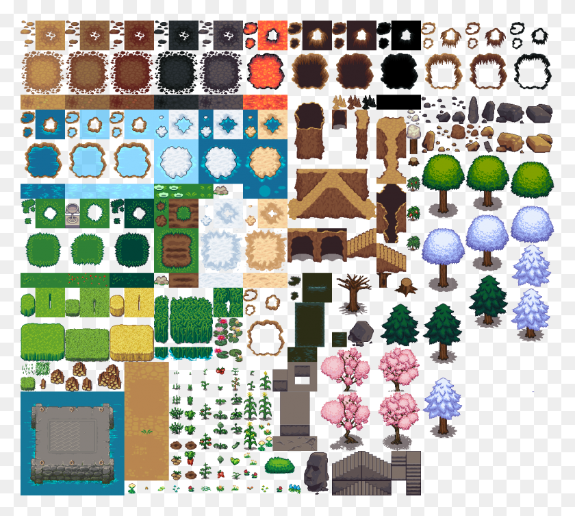 1152x1024 There Was Already A Default Tile Sheet With Most Of Tile Atlas Game, Rug, Legend Of Zelda HD PNG Download