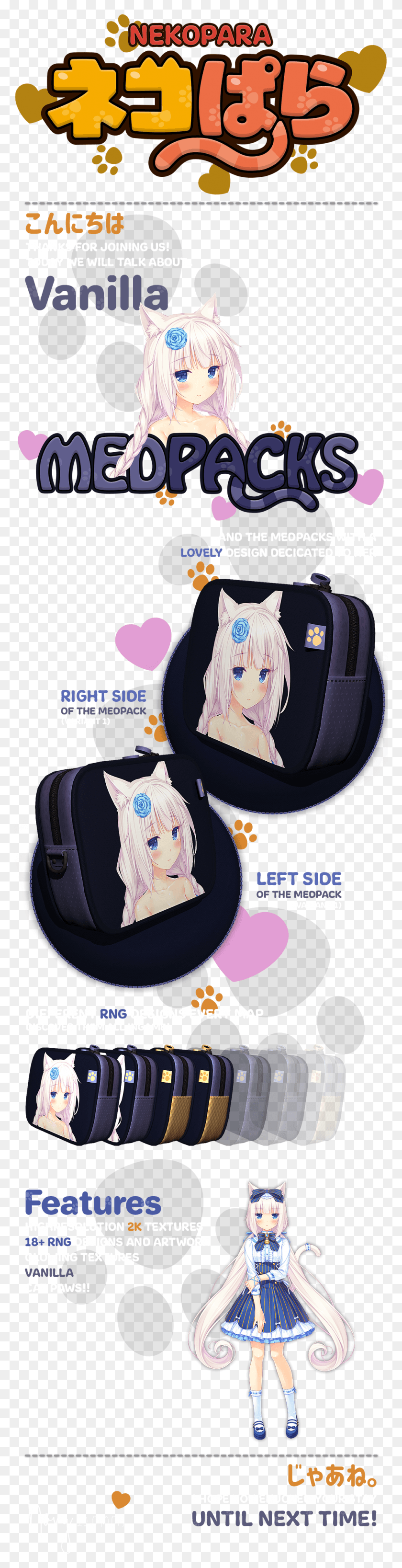 1000x4120 These Rng Medpacks Were Designed To Match Nekopara39s Cartoon, Bag, Backpack, Clothing HD PNG Download