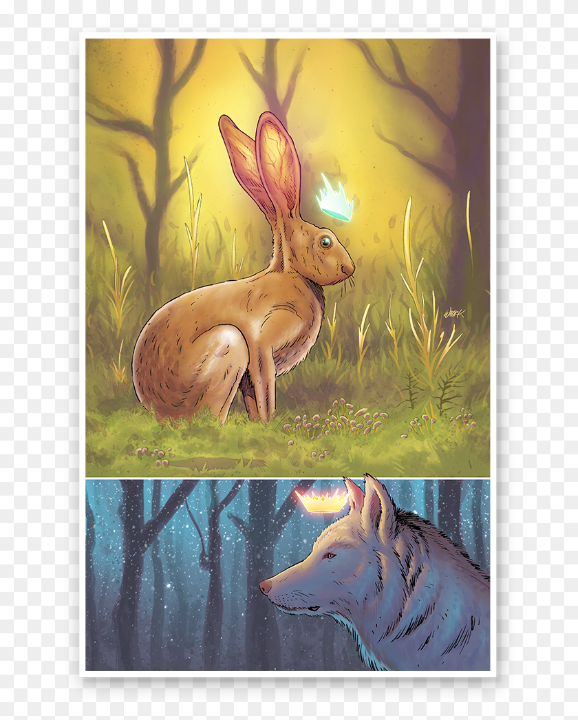 664x986 Thewoods Print Portrait Portable Network Graphics, Animal, Mammal, Hare HD PNG Download