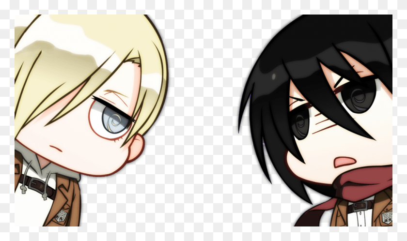 1024x576 They Are Not Gay Well At Least Reiner Isn39t Since He39s Mikasa Ackerman Chibi Gif, Manga, Comics, Book HD PNG Download
