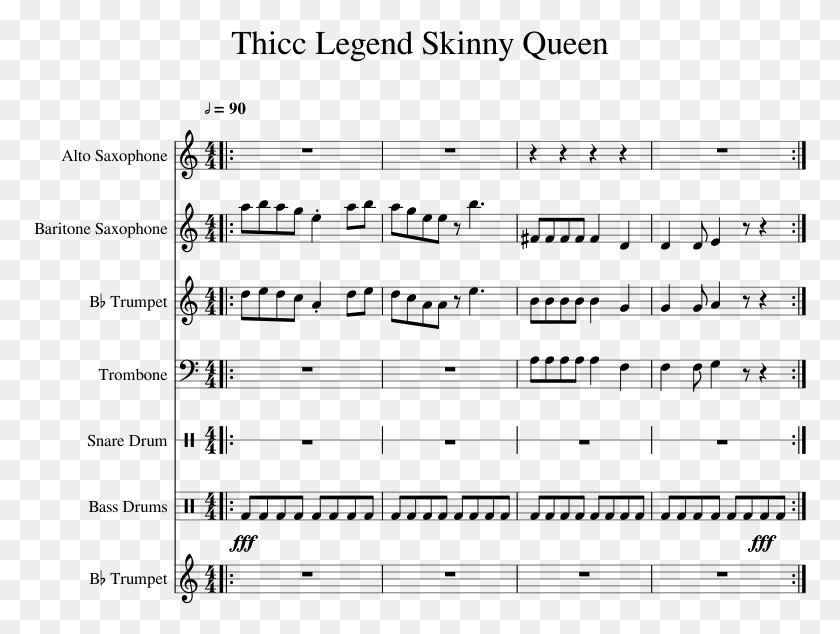 773x574 Thicc Legend Skinny Queen Piano Tutorial Sheet Music, Gray, World Of Warcraft HD PNG Download