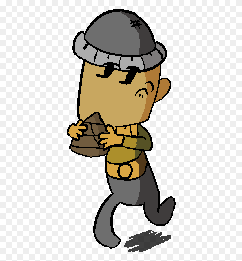 380x845 Thief Dupe In A Beanie Cartoon, Helmet, Clothing, Apparel HD PNG Download