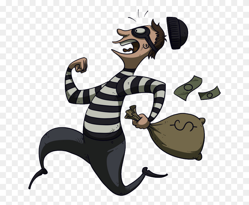 651x631 Thief Robber Robber Running Away With Money, Person, Human, Animal HD PNG Download
