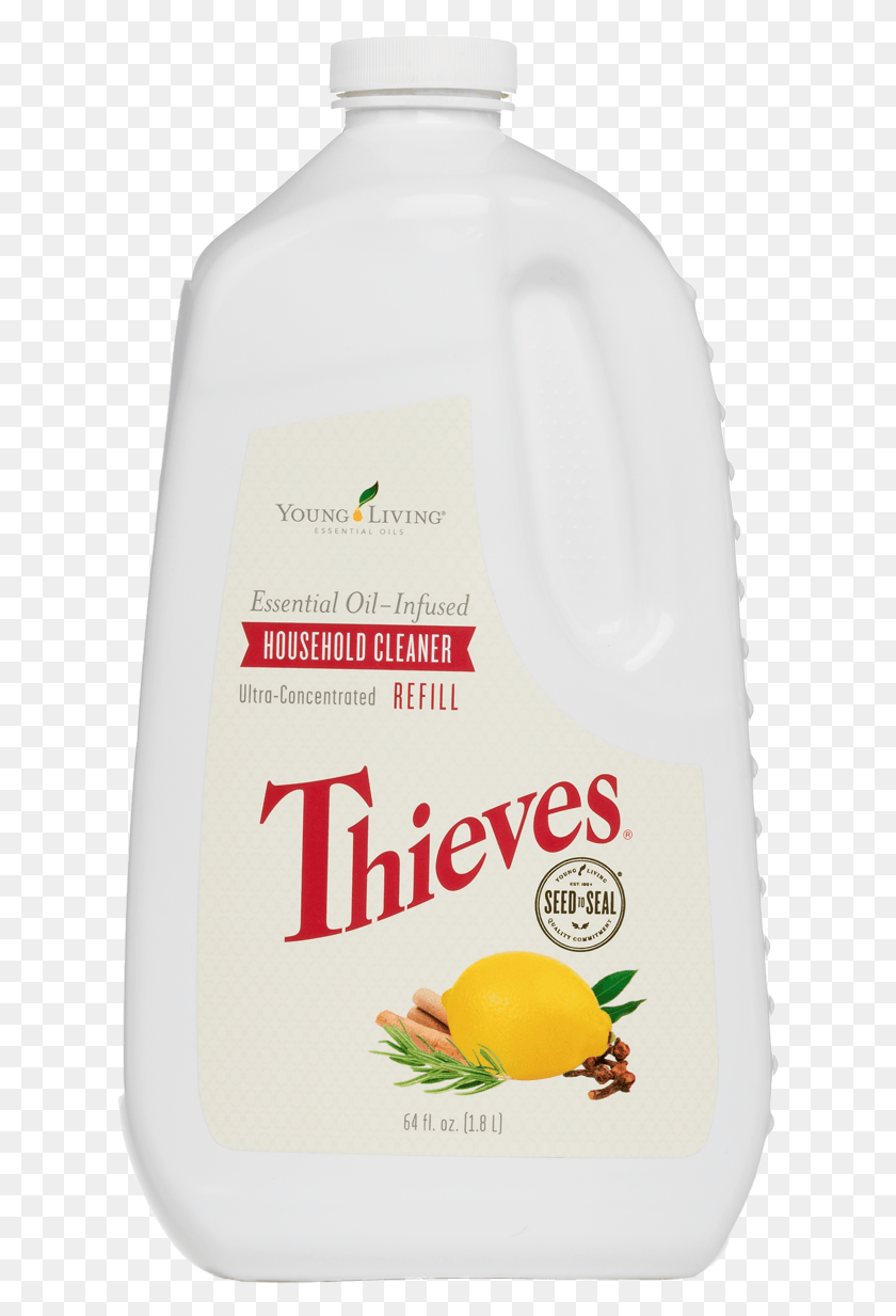624x1173 Thieves Household Cleaner Young Living Thieves Cleaner 64 Oz, Bottle, Milk, Beverage HD PNG Download