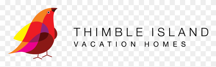1985x515 Логотип Дома Отдыха Thimble Island Разноцветный, Серый, Птица, Животное Hd Png Скачать
