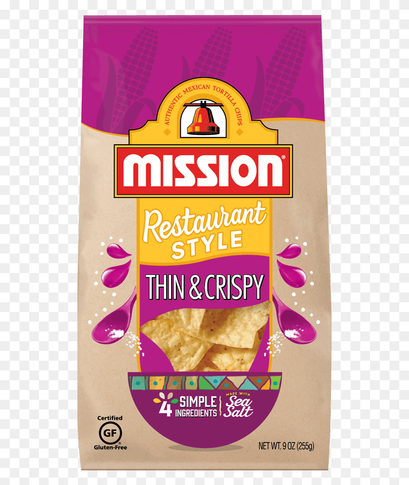 523x935 Thin Amp Crispy Tortilla Chips Mission Round Tortilla Chips, Food, Poster, Advertisement HD PNG Download