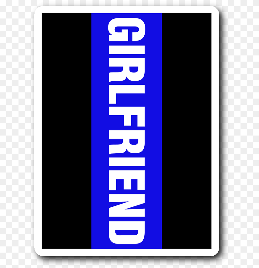 657x870 Thin Blue Line Girlfriend Decal Stickerclass Electric Blue, Logo, Text Clipart PNG