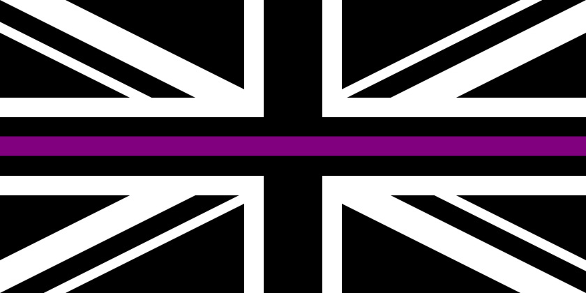 1920x960 Thin Purple Line Flag United Kingdom Clipart Transparent PNG