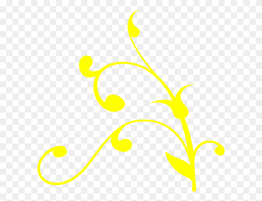 600x584 Thing Clip Art At Clker Com Online Yellow Swirl Designs, Graphics, Floral Design Descargar Hd Png