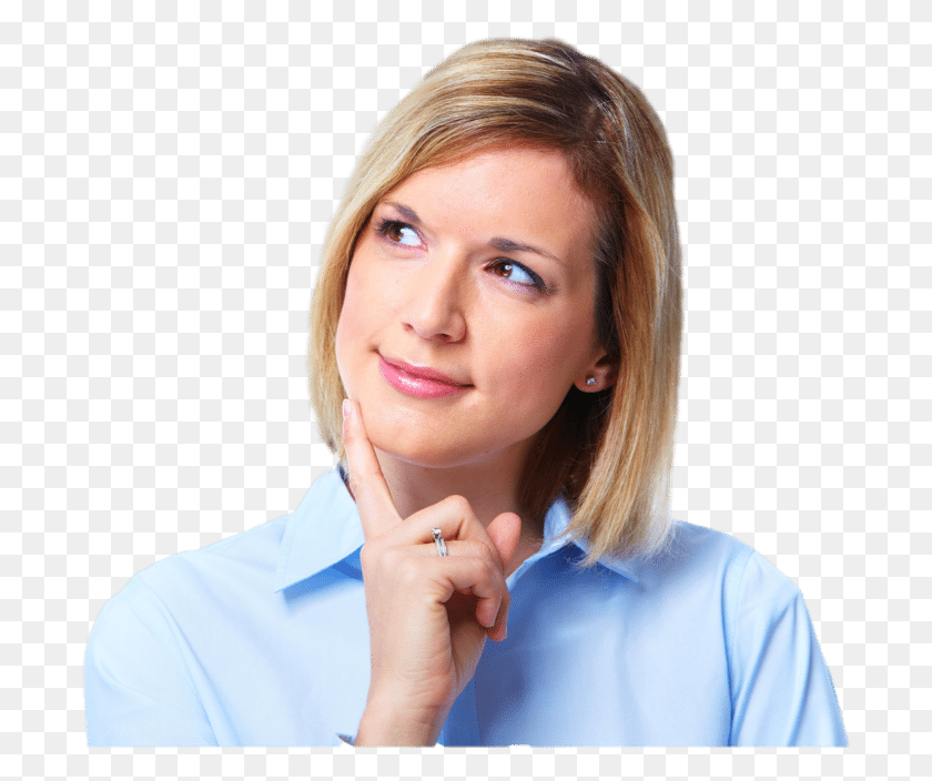 694x644 Thinking About Thinking Woman, Sleeve, Clothing, Apparel HD PNG Download