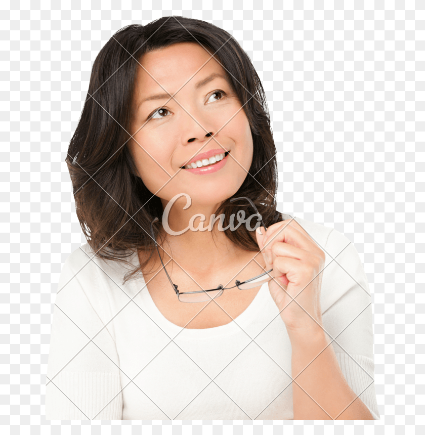 664x800 Thinking Asian Woman Photos Girl, Person, Human, Female HD PNG Download