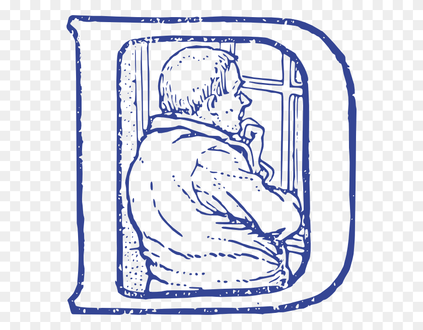 576x596 Thinking In A D Clip Art, Horn, Brass Section, Musical Instrument HD PNG Download