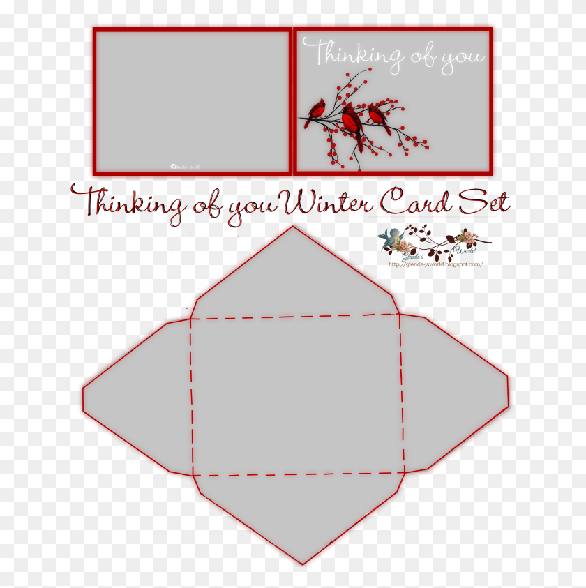 639x783 Thinking Of You Note Card Set Christmas Day, Plot, Diagram, Pattern HD PNG Download