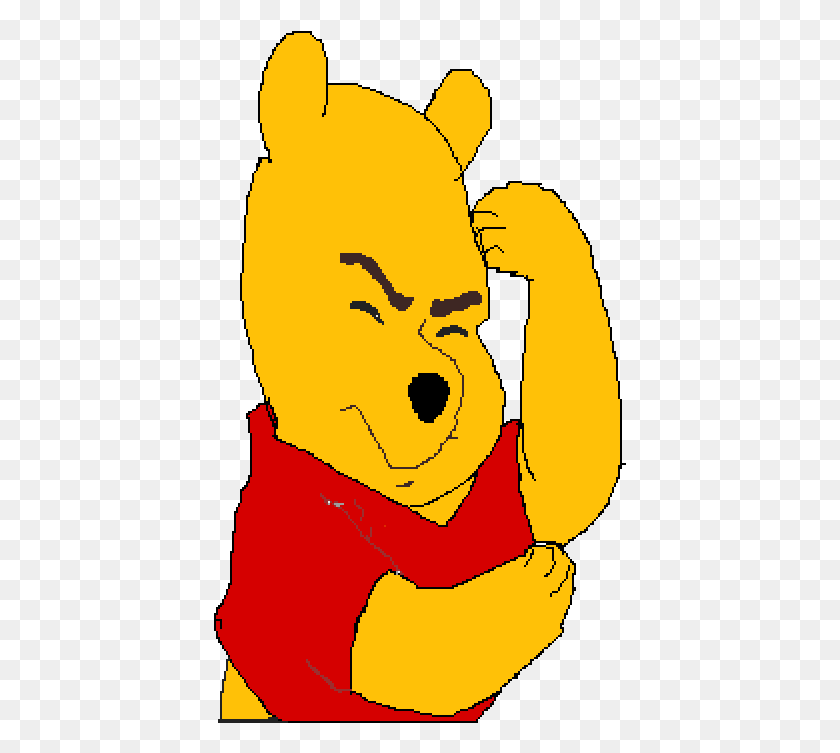 413x693 Thinking Pooh Bear Cartoon, Face, Label, Text HD PNG Download
