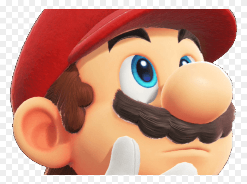 1177x856 Thinking Thinking Face Emoji Know Your Meme Super Mario Odyssey Transparent, Doll, Toy, Sweets HD PNG Download