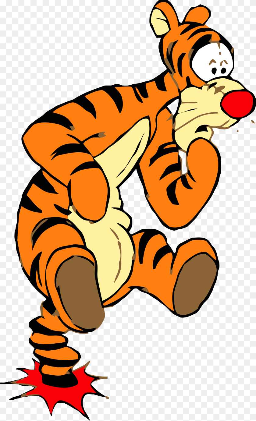 Thinking Tigger Tigger Clipart Image Download Tigger, Baby, Person, Cartoon, Face Sticker PNG