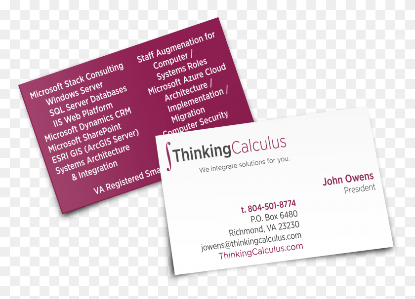 1830x1283 Thinkingcalculus Logo Finilization And Business Cards, Text, Business Card, Paper HD PNG Download