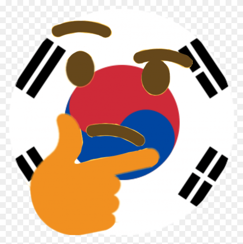 2062x2076 Thinkkr South Korea Flag, Hand, Symbol, Ball HD PNG Download
