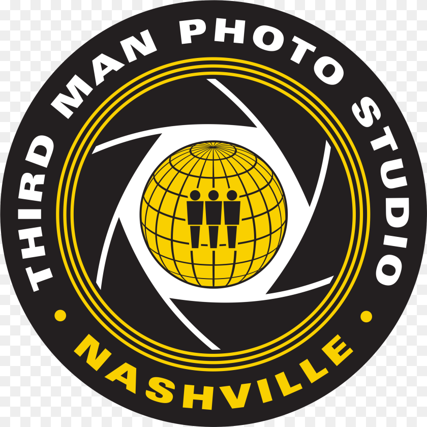 Third Man Photo Studio Language, Logo, Disk, Emblem, Symbol Sticker PNG
