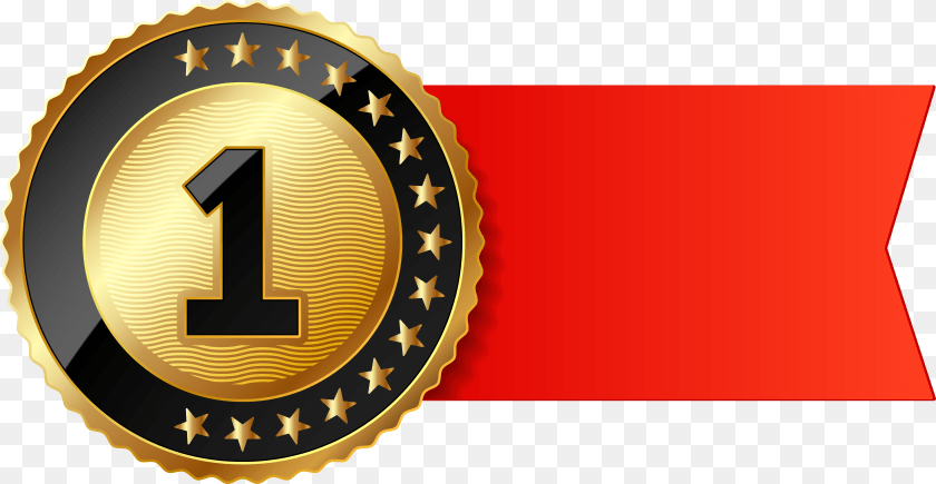 Third Place Ribbon, Gold, Symbol, Gold Medal, Trophy Sticker PNG