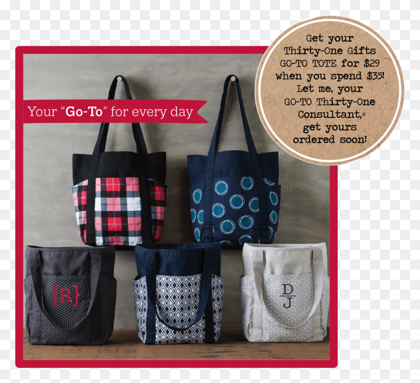 1223x1109 Thirty One Gifts Go To Tote Go To Tote Thirty One, Tote Bag, Bag, Handbag HD PNG Download