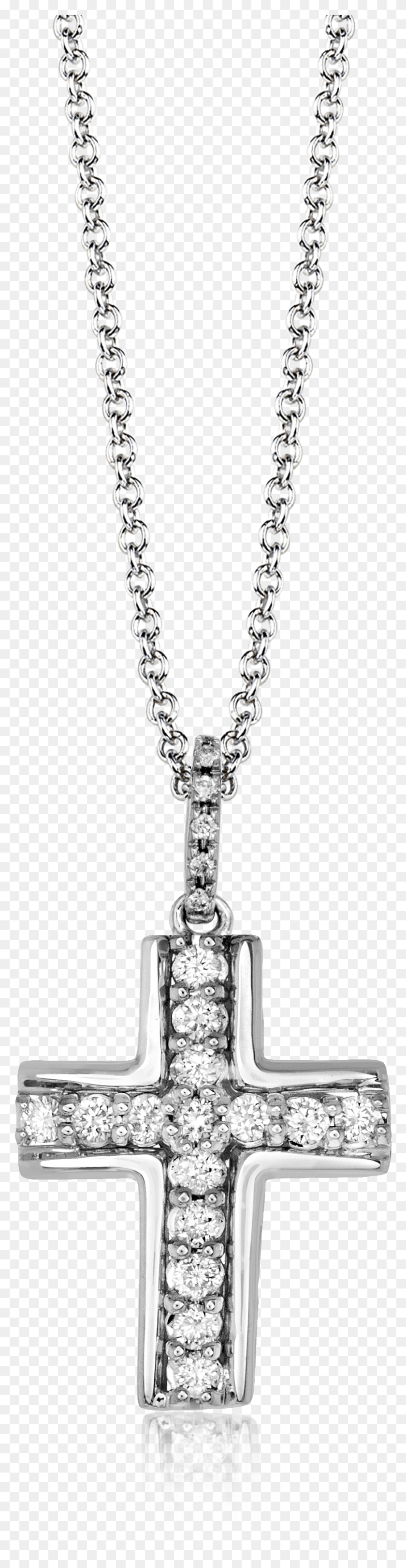 871x3548 Este Colgante De Cruz De Oro Blanco De 14K Del Clásico, Símbolo, Diamante, Piedra Preciosa Hd Png