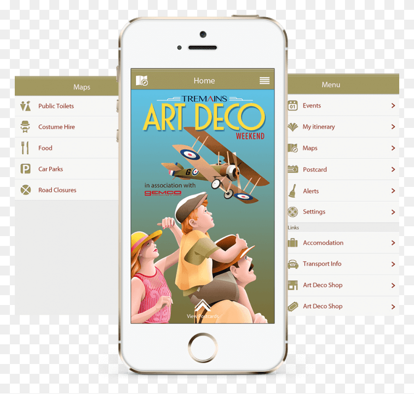 926x880 This App Was Built For The Art Deco Trust Of Napier Art Deco Mobile App, Phone, Electronics, Mobile Phone HD PNG Download