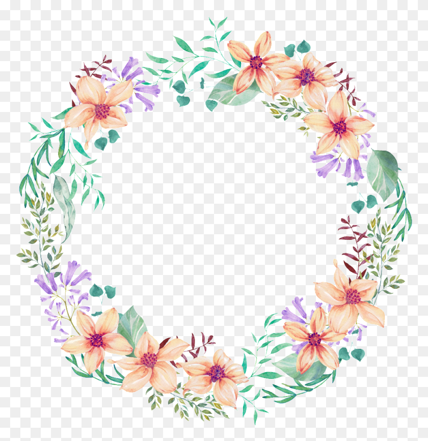 965x998 This Backgrounds Is Rich Flower Garland Cartoon Transparent Cartoon Flowers No Background, Floral Design, Pattern, Graphics HD PNG Download
