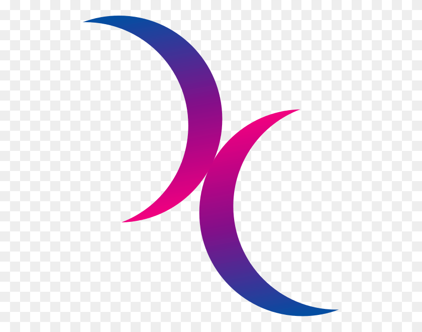 511x600 This Bisexual Symbol Uses Crescent Moon Shapes Bi Symbols, Logo, Trademark, Text HD PNG Download