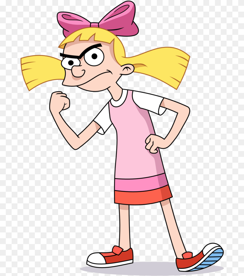 This Bish With Her Unibrows Helga Pataki, Cartoon, Person, Face, Head Sticker PNG