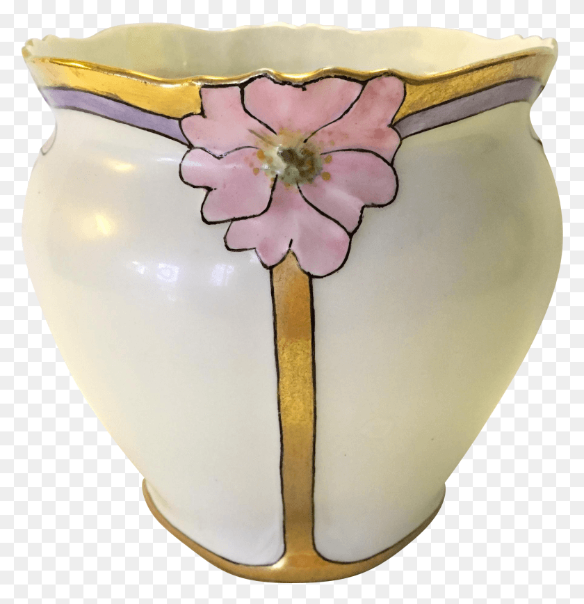 1781x1845 This Exquisite Art Deco Hand Painted Vase With Raised Flowerpot, Jar, Pottery, Urn HD PNG Download