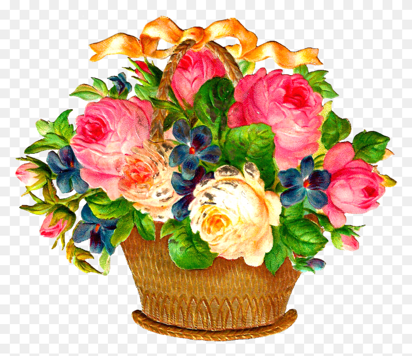 This Flower Basket Graphic Is Still Stunning With The Flower Basket ...