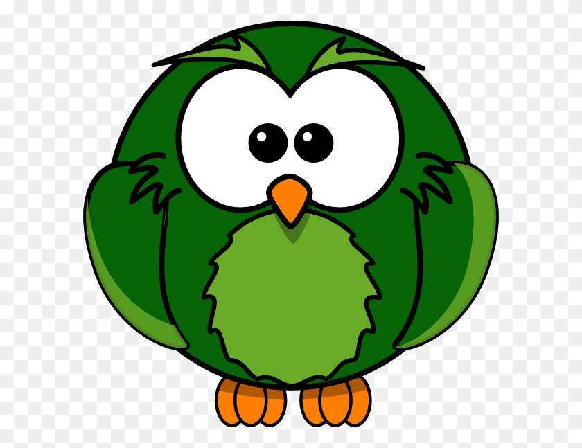 600x587 This Free Clip Arts Design Of Dark Green Owl Cartoon Owl Transparent, Bird, Animal, Penguin HD PNG Download
