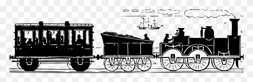 2400x664 This Free Icons Design Of 19th Century Train, Gray, World Of Warcraft HD PNG Download