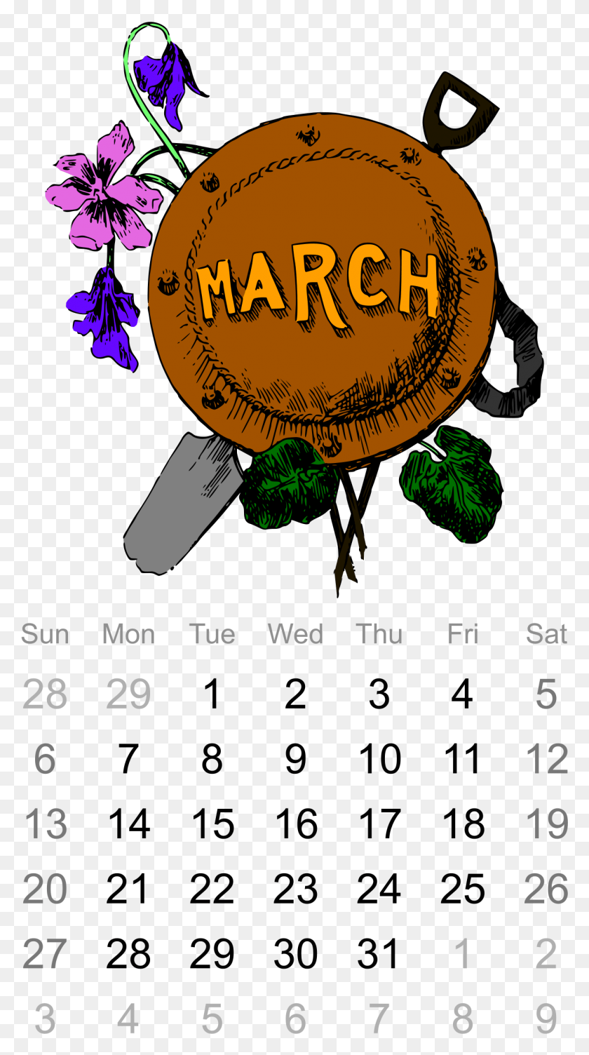 1246x2308 Этот Бесплатный Дизайн Иконок Календаря На Март 2016 Года, Этикетка, Текст, Растительность Hd Png Скачать