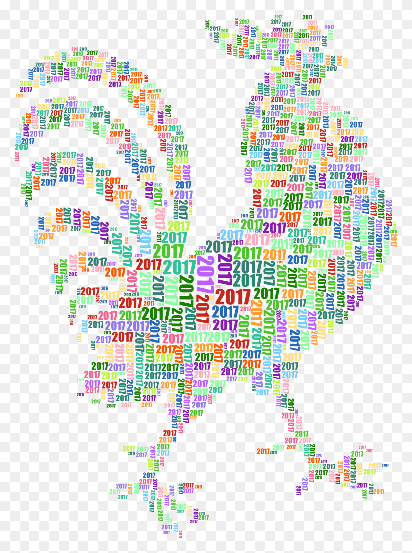 1702x2324 This Free Icons Design Of 2017 Rooster Illustration, Text, Number HD PNG Download