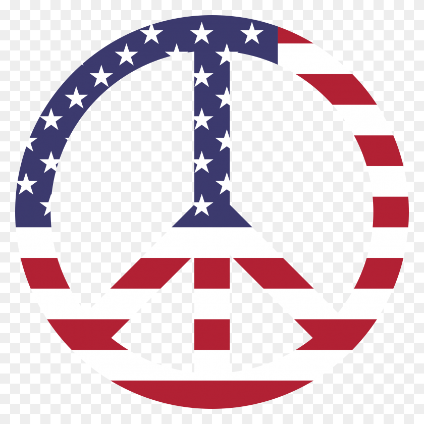 2298x2298 This Free Icons Design Of American Flag Peace Sign, Logo, Symbol, Trademark HD PNG Download