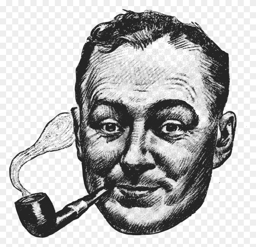 2400x2309 This Free Icons Design Of Another Happy Pipe Smoker, Head, Face, Person HD PNG Download