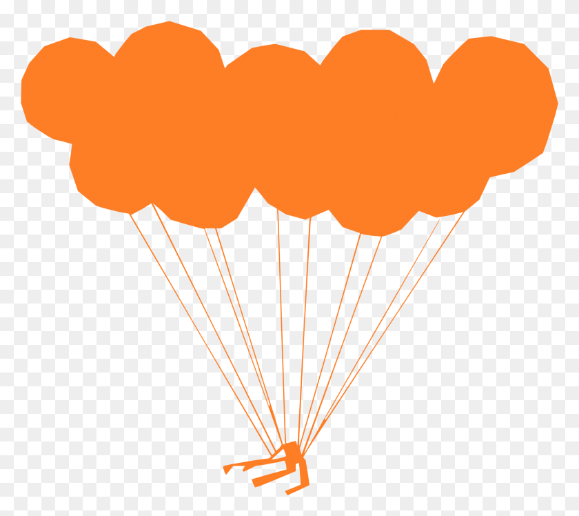 2250x1985 This Free Icons Design Of Balloons Refixed Parachuting, Parachute, Balloon, Ball HD PNG Download