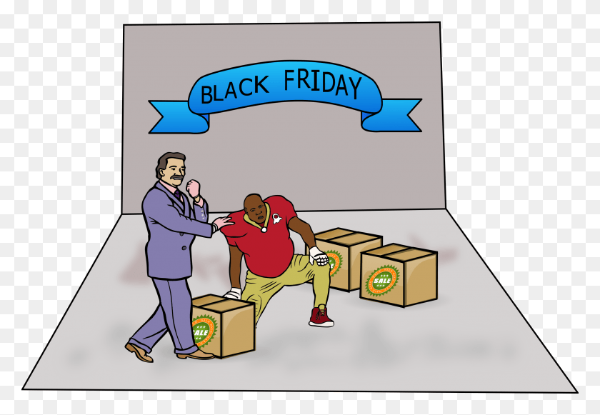2400x1606 This Free Icons Design Of Black Friday Shoppers, Person, Human, Box HD PNG Download