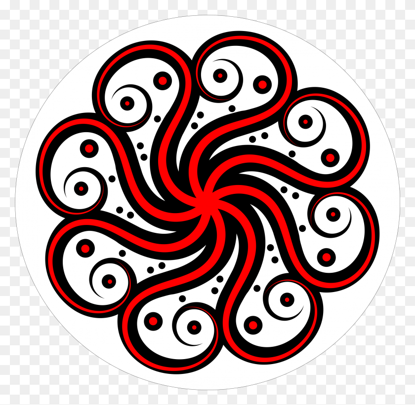 2179x2126 This Free Icons Design Of Black Red Abstract Pulpo, Graphics, Diseño Floral Hd Png Descargar