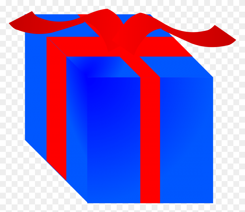 2400x2050 This Free Icons Design Of Blue Gift Box Wrapped, Gift HD PNG Download